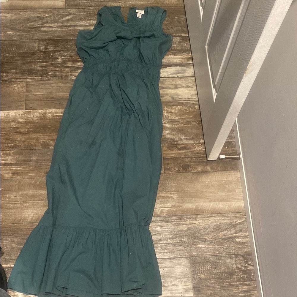 Elegant Teal Sleeveless Maxi Dress